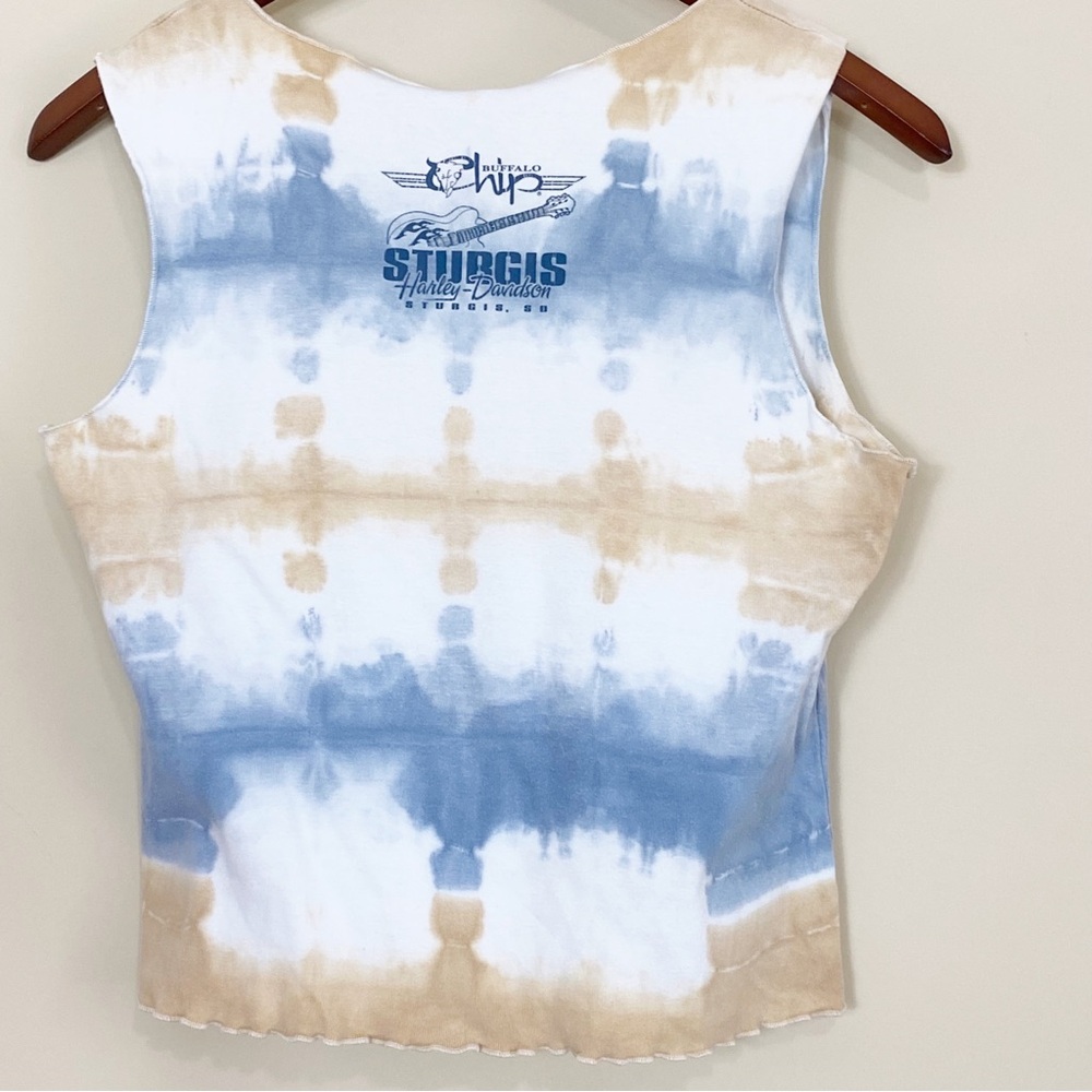 Harley Davidson Tie Dye Tank Top Sturgis 2005 Black Hills Rally Buffalo Chip M - Picture 4 of 8